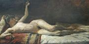 Lovis Corinth Ruhender weiblicher Akt France oil painting artist